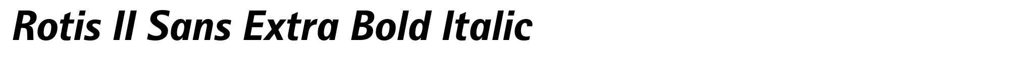 Rotis II Sans Extra Bold Italic image